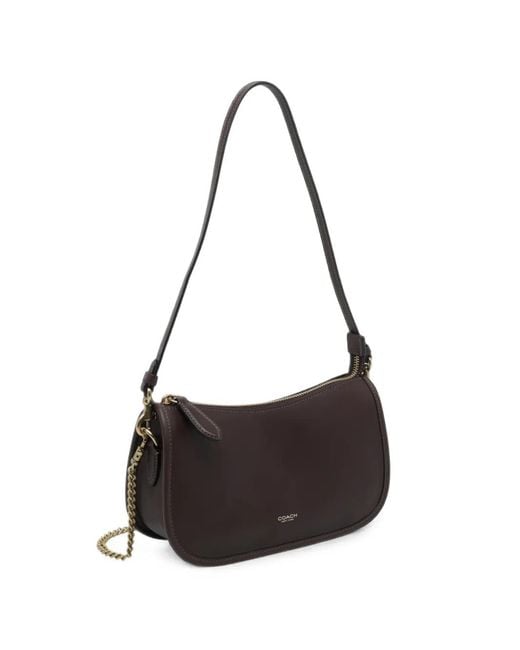 COACH Black Waverly Leather Shoulder Bag