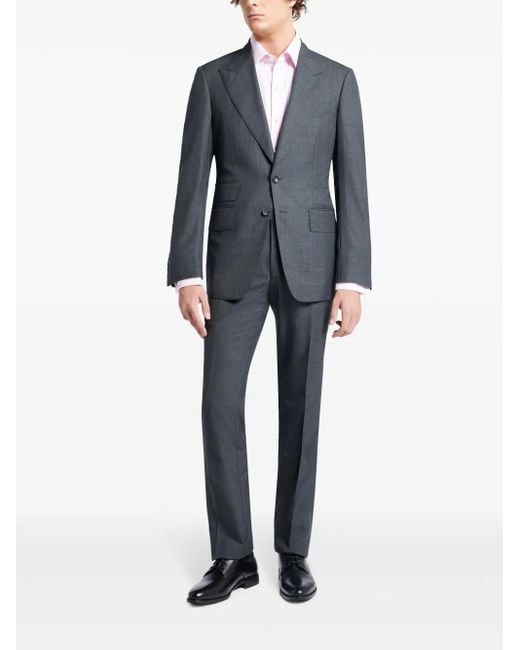 Tom Ford Blue Single-Breasted Wool Suit for men
