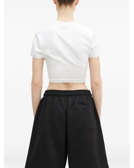 Vetements Black Eye-Chart Cropped Top