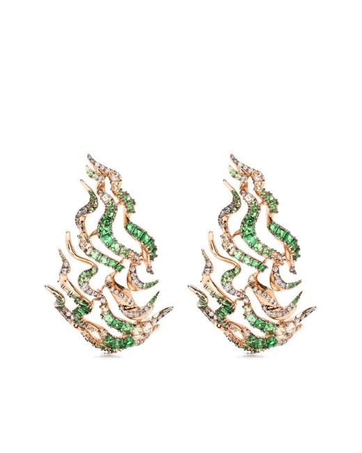 Bibi Van Der Velden Metallic 18Kt Rose Smoke Haze Multi-Stone Earrings