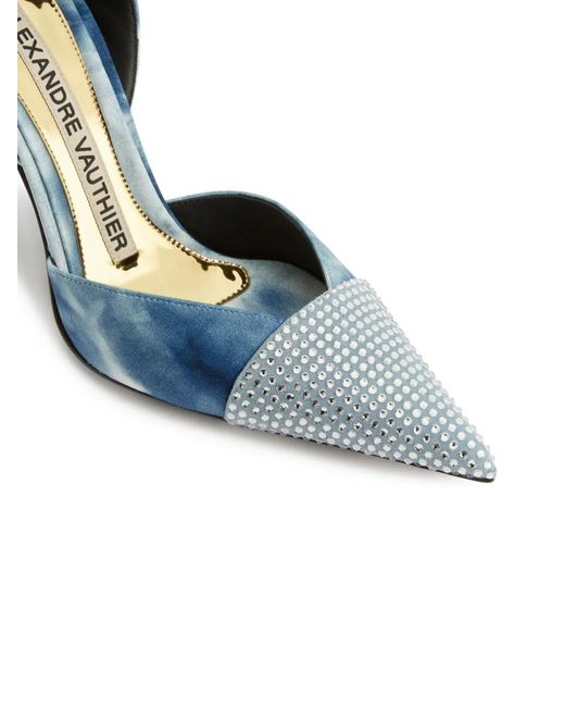 Alexandre Vauthier Blue Tie-Dye Pattern 105Mm Pumps