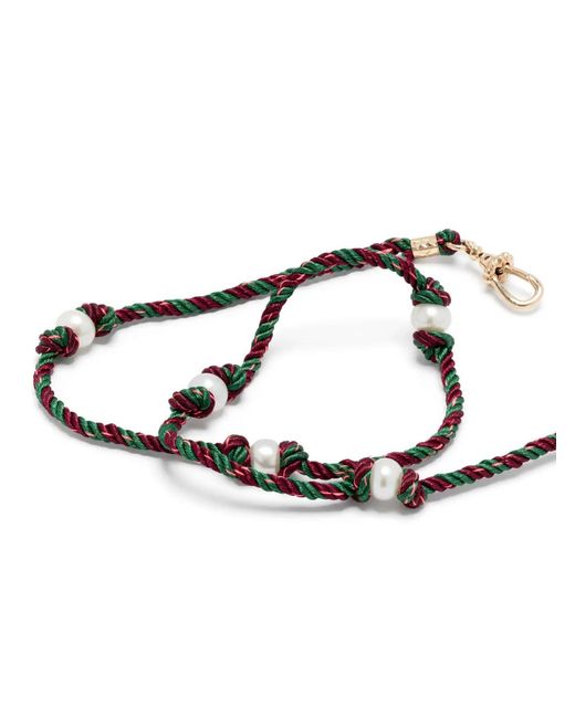 Marie Lichtenberg Metallic 14Kt Mauli Silky Braided Necklace