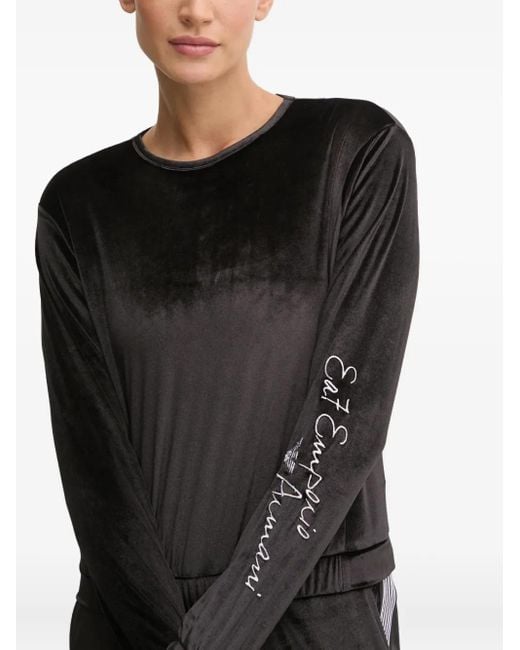 Top De Manga Larga EA7 de color Black