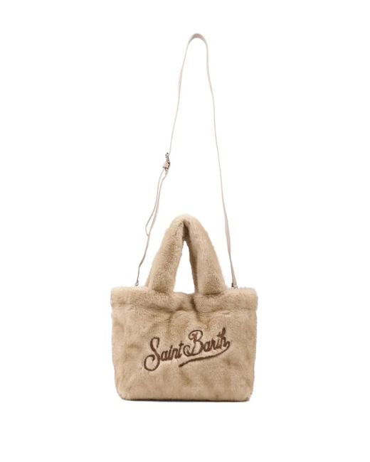 Mc2 Saint Barth Natural Colette Embroidered-Logo Tote Bag