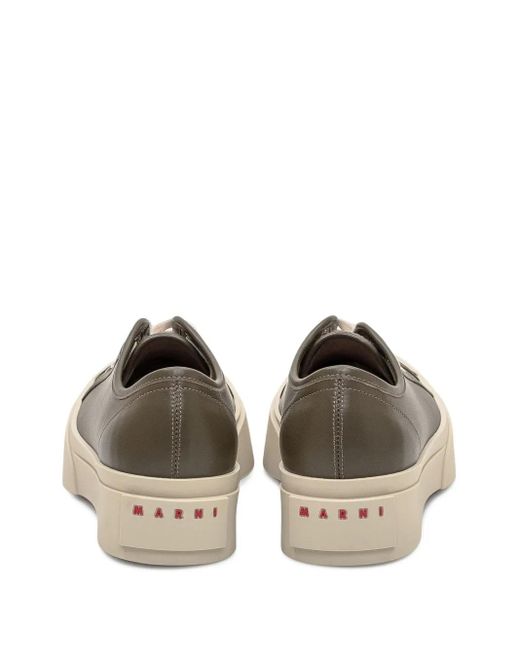 Marni Brown Baskets En Cuir À Plateforme for men