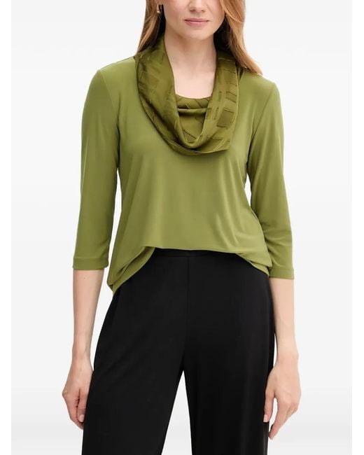 Joseph Ribkoff Green Textured-Detail Top