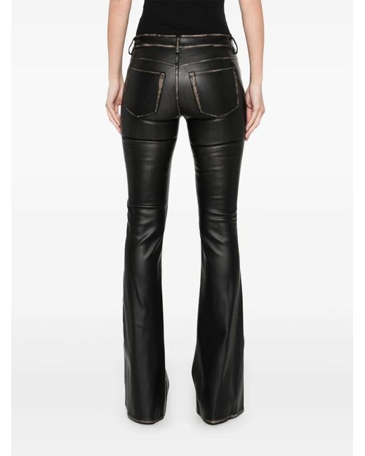 DIESEL Black Flared Leg Trousers