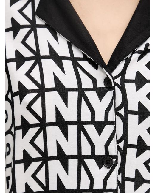 DKNY White Logo-Print Pajamas