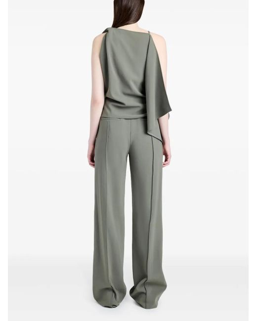 Proenza Schouler Gray Alyssa Top In Matte Double Crepe