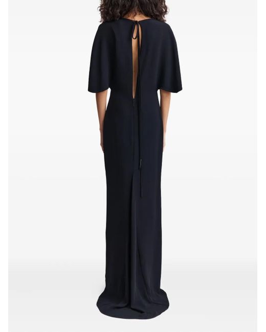 16Arlington Dona Cape-Sleeve Maxi Dress in Black | Lyst