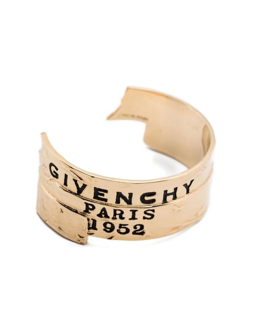 Givenchy Metallic Logo-Engraved Hoop Earrings