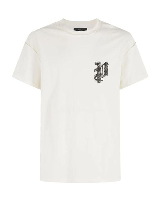 Camiseta texturizada Purple Brand de hombre de color White