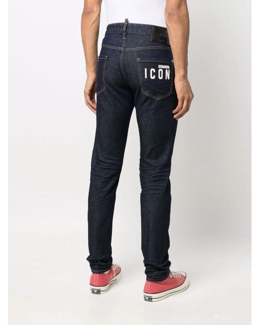 DSquared² Straight Jeans in het Blue voor heren