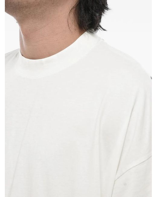 Bonsai White Logo-Print Drop-Shoulder T-Shirt for men