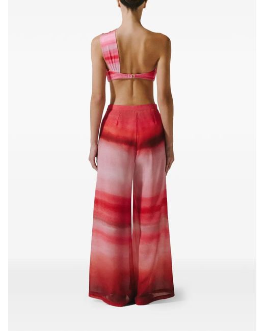 Baobab Red Lulu High-Rise Palazzo Pants