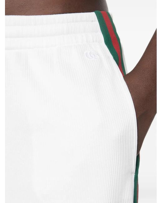 Gucci White Web-Stripe Track Pants