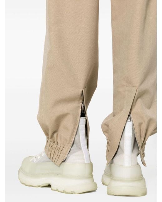 Pantaloni sportivi con caviglie elasticizzate di Alexander McQueen in Natural da Uomo