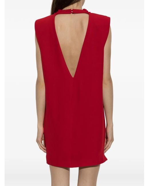Valentino Garavani Red Silk Open-Back Dress