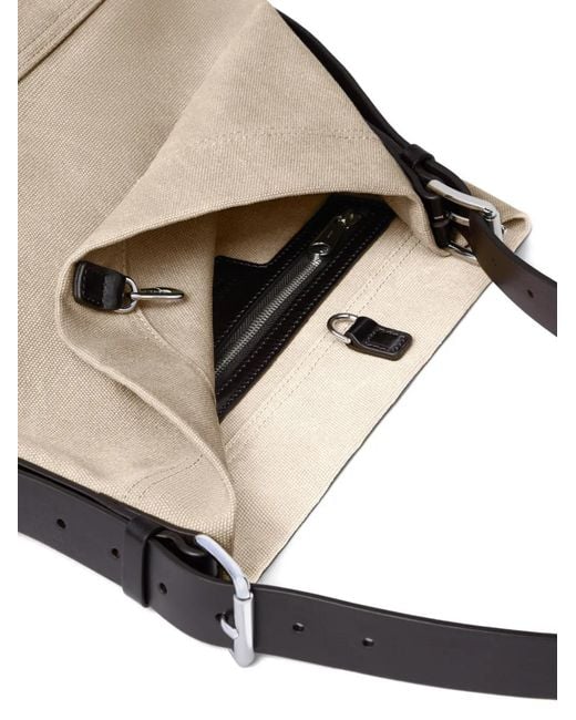 Lemaire White Small Belted Shoulder Bag