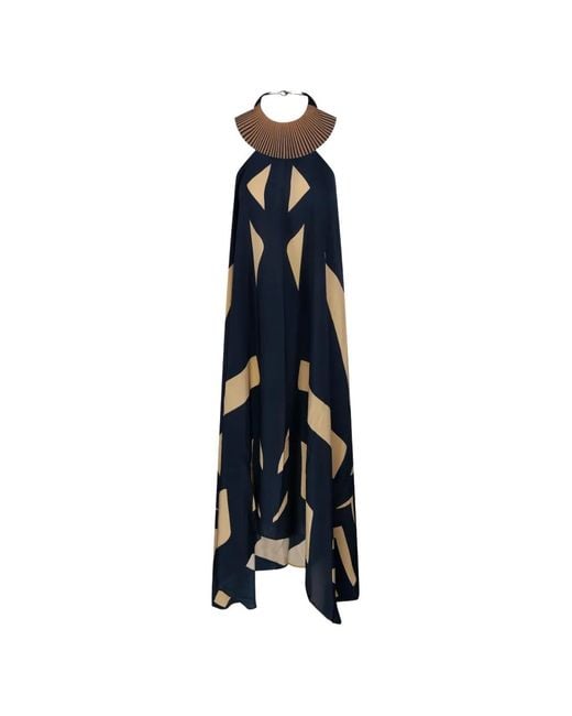 VOLANTIS Blue Robe Longue Saba