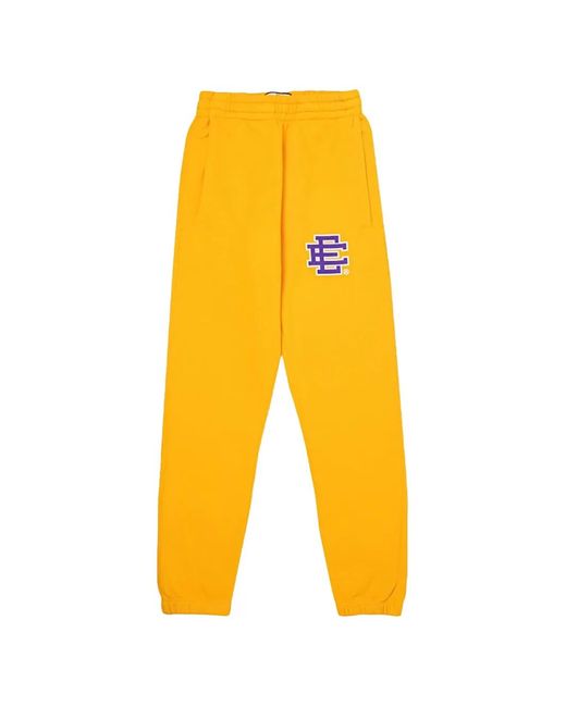 Eric Emanuel Yellow Ee Basic Logo-Print Track Pants for men