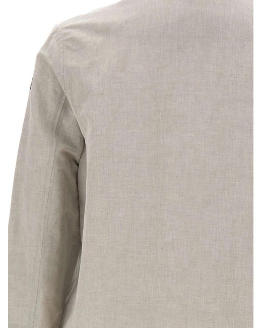 Roberto Ricci Designs Gray Chest-Pocket Overshirt for men