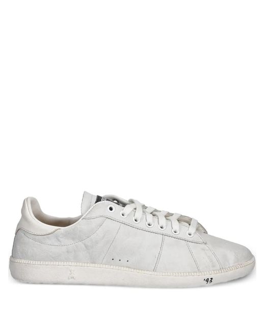 Patrizia Pepe White Leather Lace-Up Sneakers