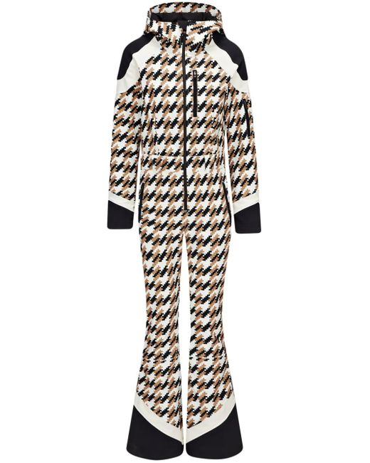 Perfect Moment Skipak Met Pied-De-Poule Print in het White