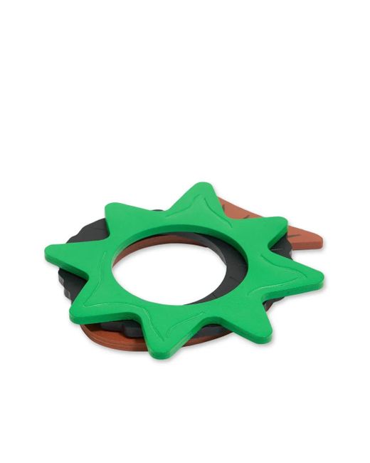 Bimba Y Lola Green Leather Bracelet (Set Of Three)