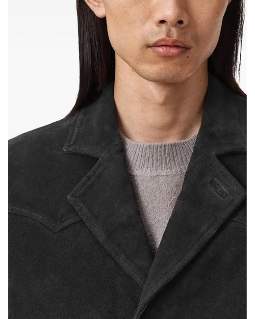 AllSaints Black Blazer Hornett À Boutons Et Empiècements for men