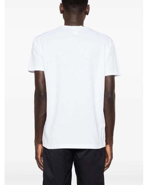 DSquared² White T-Shirt With Distinctive Logo Detail for men