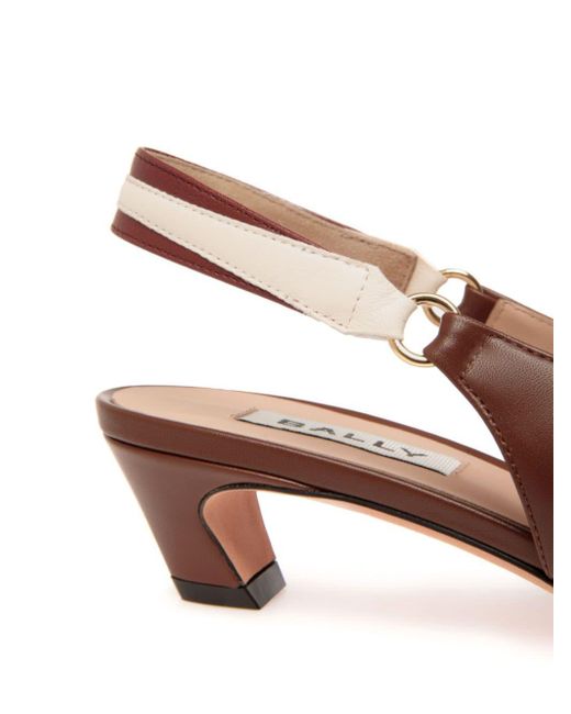 Bally Brown Sylt Nappa Leather Pumps