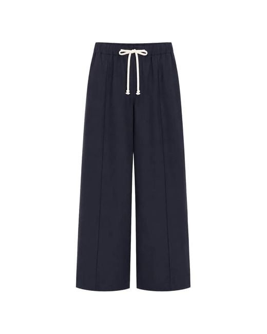 Societe Anonyme Blue Helsinki Drawstring Wide-Leg Trousers