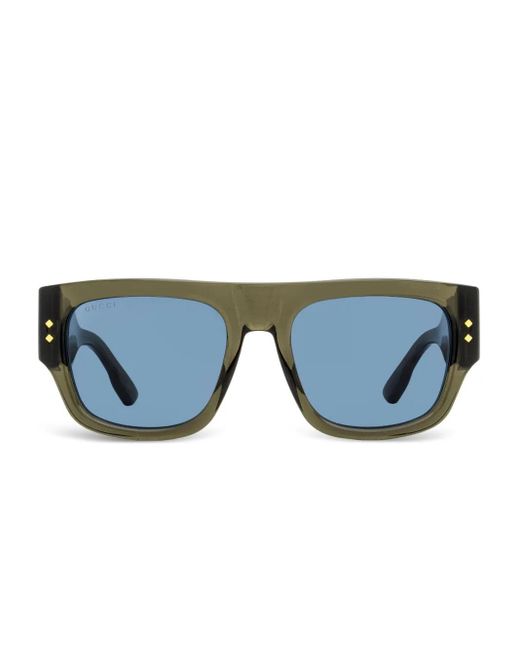 Gucci Blue Gg1262 Rectangular-Frame Sunglasses for men