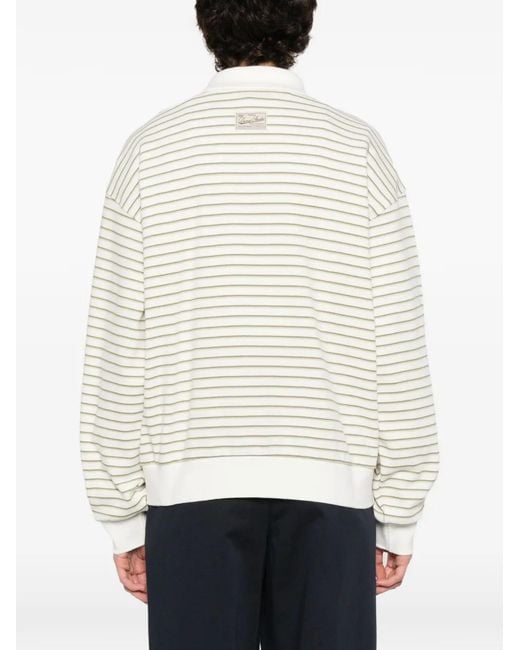 DUNST White Striped T-Shirt