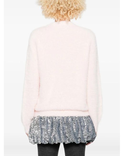 Casablanca Pink Logo-Embroidered Sweatshirt