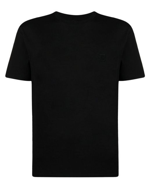 Wooyoungmi Black Embossed-logo Cotton T-shirt for men