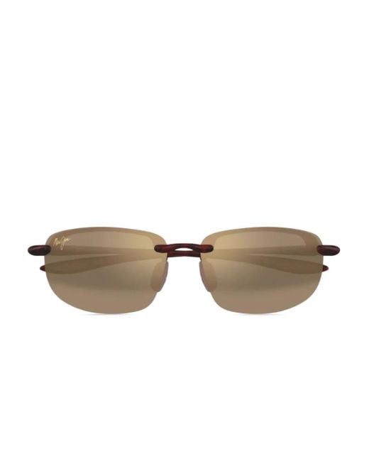 Occhiali Da Sole Con Montatura Ovale A Giorno di Maui Jim in Brown
