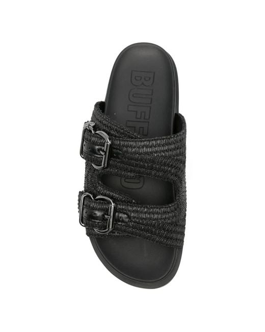 Buffalo Black Raya Ari Bo Sandals