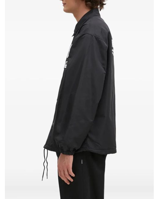 Neighborhood Black Logo-Patch Coach Jacket for men