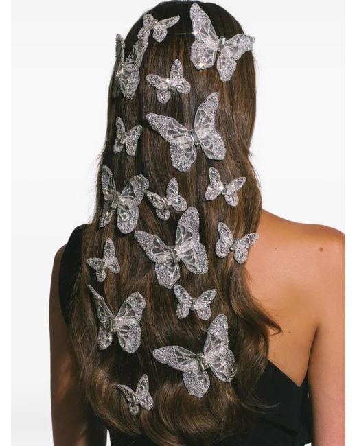 Jennifer Behr Natural Absolem Crystal Butterfly Hair Clip