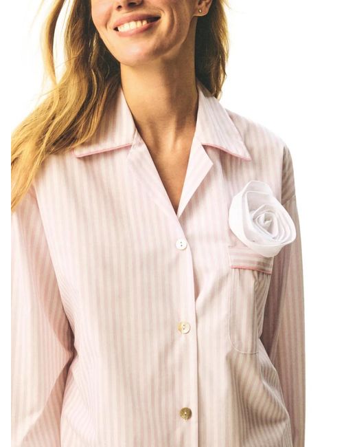 Sleeper Pink Rose Striped Pajama Set