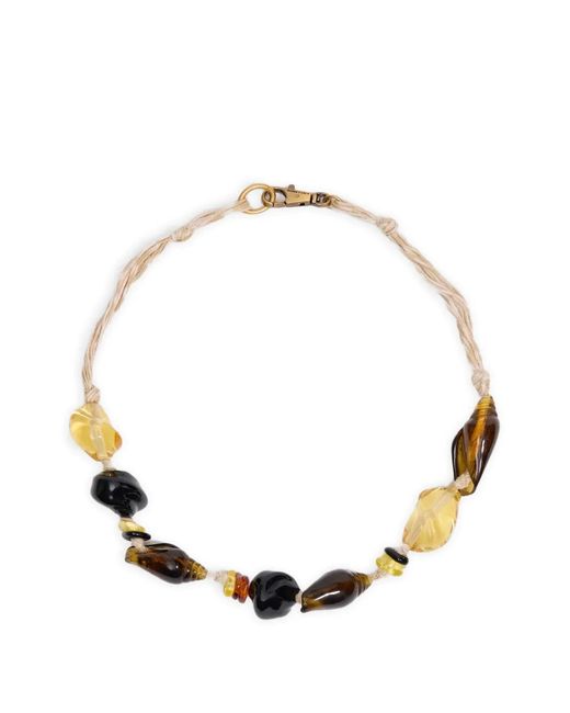 Bimba Y Lola Metallic Beaded Cord Necklace