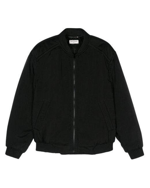 Teddy padded bomber jacket Saint Laurent pour homme en coloris Black