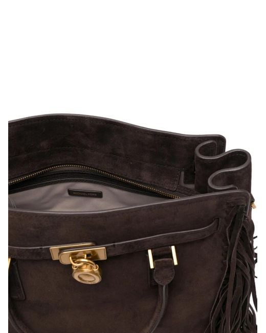 Borsa Tote Con Frange di Michael Kors in Black