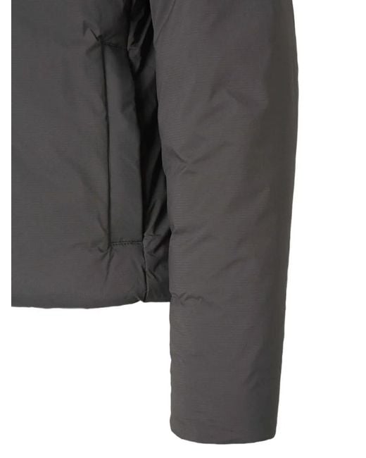 Canada Goose Gray Lodge Track Logo-Patch Zip-Up Jacket for men