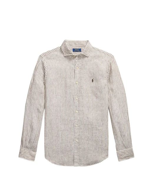 Polo Ralph Lauren White Striped Shirt for men