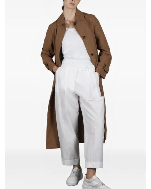 Moorer Brown Rixta-Wfc Buttoned Single-Breasted Coat