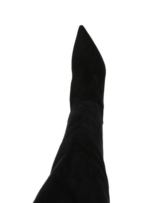 Stuart Weitzman Black Stuart 75 Thigh-high Suede Boots