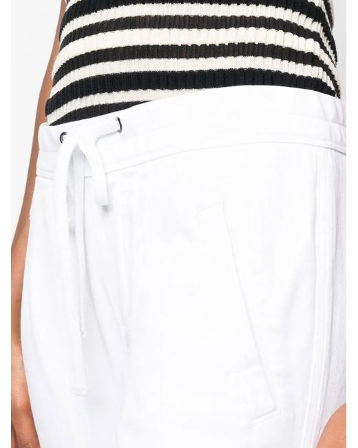 James Perse White Jersey Track Pants
